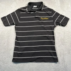 Vintage Purdue University Boilermakers bestickt gestreift Polo Made in USA - Bild 1 von 6