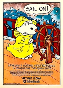 METROPOLITAN MET LIFE INSURANCE—SAILOR SNOOPY—ORIGINAL 1987 MAGAZINE PRINT AD - Picture 1 of 1