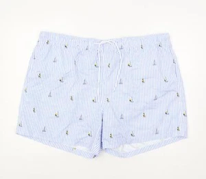 Marks & Spencer Mens Blue Polyester Blend Bermuda Shorts Size 3XL L6 Reg - Picture 1 of 10