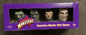 2000 Universal Studios Monsters Shot Glass Frankenstein Mummy Dracula Wolf Man - Picture 1 of 4