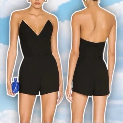 NUEVO CON ETIQUETAS NBD x Revolve Sonny Mameluco Talla S Negro Sexy Noche Ropa de Club Gótico Rave Emo Foto 1 de 4