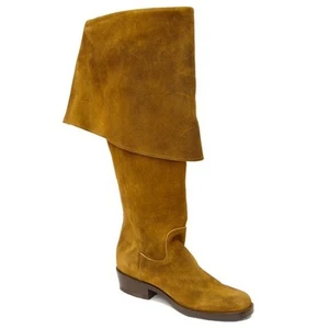 Jack Sparrow Boots Pirates of the Caribbean CABOOTS Men 9D Tan Suede gasparilla - Picture 1 of 5