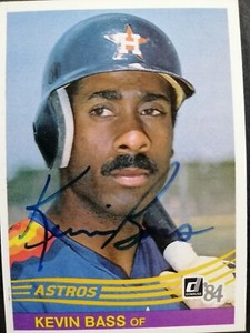 1984 Donruss SIGNED: Kevin Bass, ASTROS #450
