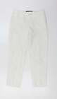 Topshop Womens White Polyester Trousers Size 8 L22 in Regular