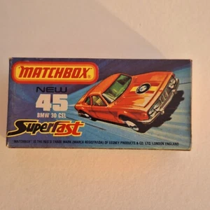 Matchbox Superfast No. 45 orange BMW 30 CSL original box - Picture 1 of 14