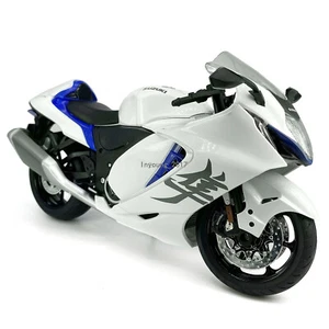 1:9 Suzuki Hayabusa 2023 Motorcycle Model Diecast Motorbike Toy with Light White - Picture 1 of 9