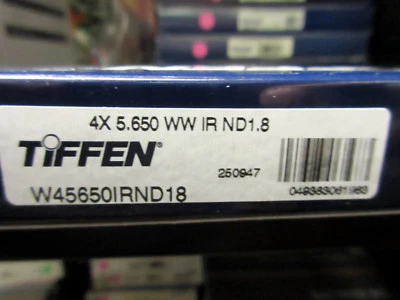 New Tiffen 4x5.65" IRND1.8 Filter Infrared Filters MFR #W45650IRND18 - Image 1 of 4