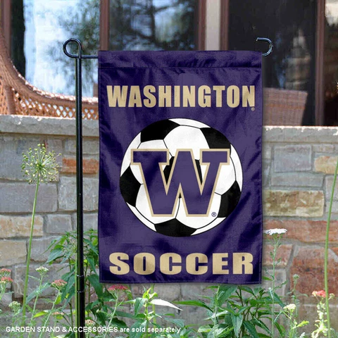 Washington UW Huskies Soccer Garden Flag Yard Banner Cover