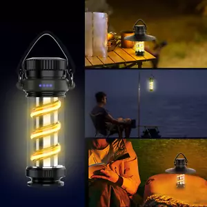 LED Camping Lantern Light Dimmable Hanging Vintage Bulb Emergency Flashlights - Picture 1 of 12