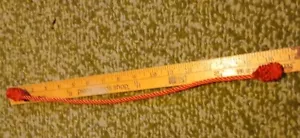 Curtain/Chair Tie-Back- 16" Thin Red Wired Rope, - Picture 1 of 2