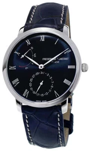 Frederique Constant Slimline Automatic Blue Leather Date Mens Watch FC-723NR3S6 - Picture 1 of 3