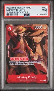 2022 Monkey D.Luffy Winner Pack Vol.1 P-007 One Piece PSA 9 - Picture 1 of 3