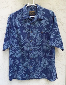 ✅CAMICIA HAWAIANA VINTAGE WOOLRICH UOMO taglia L "BARCHE A VELA" S/S ALOHA ~ PETTO 49" - Foto 1 di 5