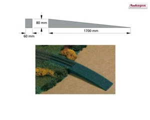 Auhagen 41198 Spur H0 Bahndammauffahrt (Flexibel) Schaumstoff, 1700 x 60 x 80 mm - Bild 1 von 4