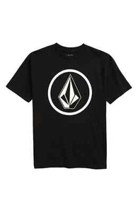 Volcom Kids Circle Stone Fill Short Sleeve Tee Big Kids Black Size L - Picture 1 of 1