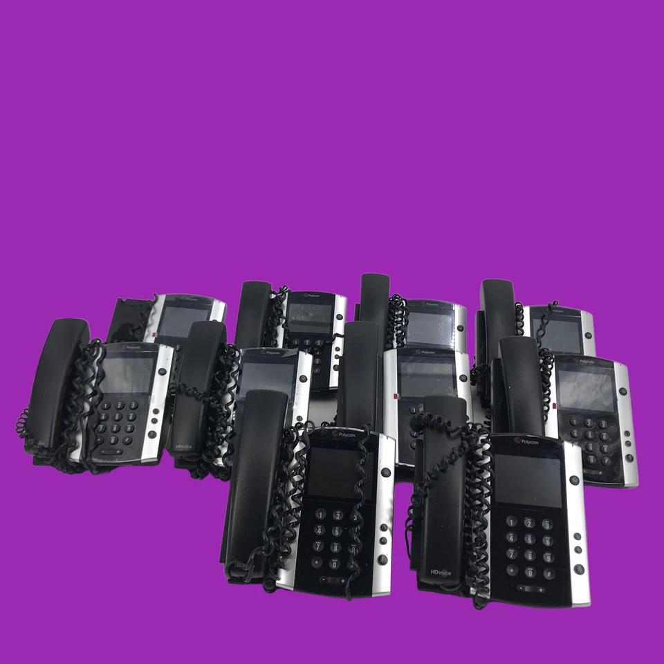 Lote de 10 telefones de mídia empresarial Polycom modelo VVX 501 #L7657 - Imagem 1 de 4