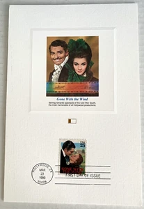 US FDC 1990 #2446 Gone With The Wind Classic Film Fleetwood Proof Card - Picture 1 of 2