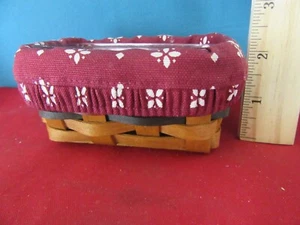 4 of 12. LONGABERGER Small Basket Cloth Liner & Plastic Protector BUSINESS CARD - Bild 1 von 5