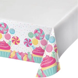 Candy Bouquet Birthday Party Decor Tablecover Tablecloth 48 x 88 - Picture 1 of 2