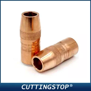 2pcs MIG Gas Nozzle Shield Cup N-5814C 1/4" Tip Recess 5/8" Bore for Bernard Gun - Picture 1 of 4