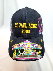 St. Paul Rodeo Carnival Hat 2008 Black Embroidered Strapback Adult Adjustable