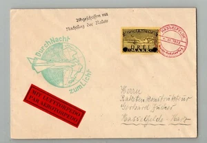 EDSROOM-15217 German Rocket Cover with canceled Yellow Label Nov 1933 - Picture 1 of 2