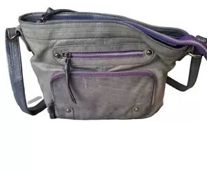 GABEE WOMEN'S GREEN BLUE GREY GENUINE LEATHER SHOULDER BAG VGC. - Picture 1 of 14