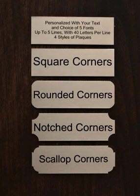 1x3 Custom Engraved Sublimation Brass Color Plate Plaque Name Tag Trophy Flag - Image 1 of 2