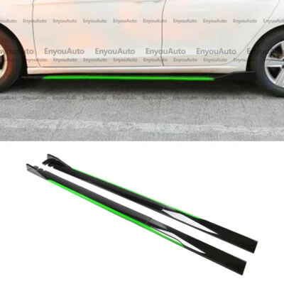 For Mitsubishi Eclipse 86" Side Skirt Extension Rocker Panel Black Green Foto 1 de 4