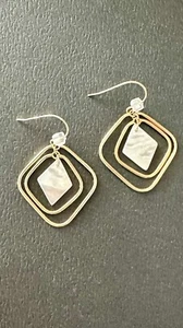 Pendientes concha de abulón 14k - Imagen 1 de 4