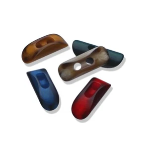 Knebelknopf Mantelknopf 40 x 12 mm rot schwarz braun grün blau Modeknopf Seco - Bild 1 von 8