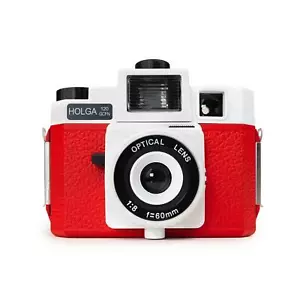 Fotocamera Holga 120N GCFN rossa flash vetro obiettivo medio formato fotocamera analogica - Foto 1 di 8
