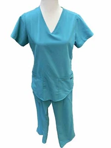 Jockey True Fit Scrub Set V-Neck Top(S) Elastic + Drawstring Waist Bottom (XS) - Picture 1 of 16