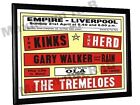 The Kinks Tremeloes Peter Frampton Concert Poster Liverpool 1968