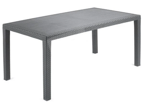 Tavolo da Giardino Esterno e Interno in Resina Rettangolare Moka 138 x 78 cm - Immagine 1 di 1