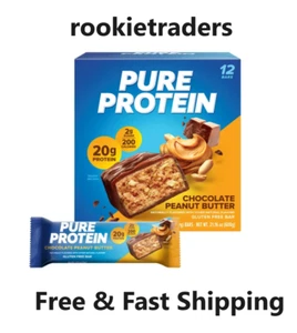 Pure Protein Bars, Chocolate Peanut Butter, 20g Protein, 1.76 oz, 12 Ct - Picture 1 of 1