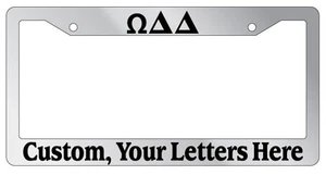 Chrome License Plate Frame Sigma Iota Kappa Lambda Phi Pi Custom Greek Letter - Bild 1 von 1
