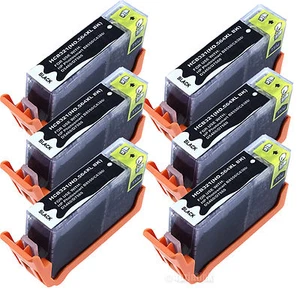 *6pk 564XL Black Ink For HP Photosmart 6510 6512 6515 6520 6525 7520 564 w/Chip - Picture 1 of 1