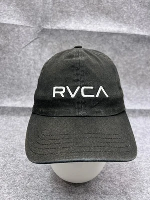 Шляпа RVCA кепка ремень назад взрослый один размер черный хлопок вышитый коньков пляж - Изображение 1 из 4