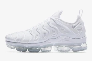 Baskets Nike Air Vapormax Plus Triple Blanc 924453-100 Homme Taille 9 NEUVES - Photo 1/6