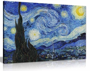 La Notte Stellata 2.0 Stampa su Tela con Cornice, Quadri per Decorazione Pareti Casa - Foto 1 di 3