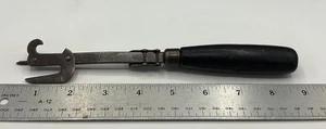 Antique Vtg “CENTAUR* Manual Handheld 9” Long Can Opener w/Black Wood Handle - Picture 1 of 8