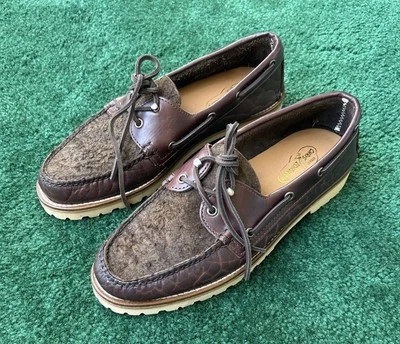 Sperry Mens Chris Echevarria Boat Shoes Size 11.5 Brown Leather 2-Eye Maine USA - Image 1 of 4