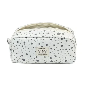 Large Capacity Pencil Case Stars Kitten Cosmetic Bag Cute Pen Bag Students - Picture 1 of 8
