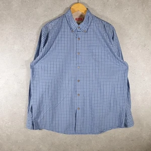 Camicia uomo Wrangler a quadri con bottoni grande blu - Foto 1 di 7