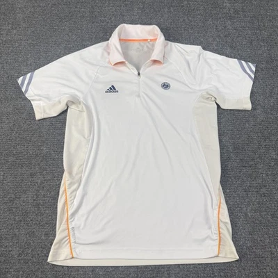 Camisa polo masculina Roland Garros tênis pequena Adidas ClimaCool leve Paris O - Imagem 1 de 4