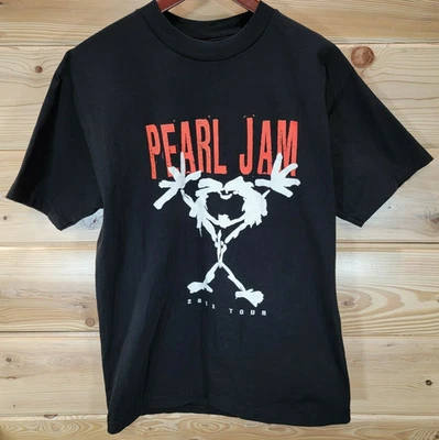 PEARL JAM Stickman T-Shirt Men Medium Lightning Bolt Concert Tour Band 2013 - Image 1 of 4
