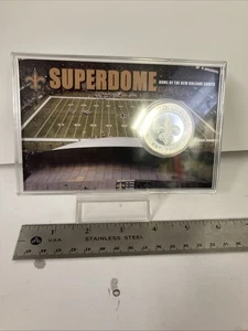 New Orleans Saints versiegelte Logo-Münze mit einem Foto von Superdome nie geöffnet - Bild 1 von 3