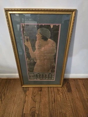 Vintage Original 1925 Coca Cola Girl Old Glass In Hand  - Image 1 of 4