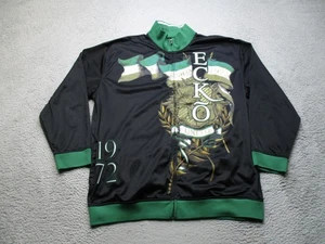 Chaqueta Ecko Unltd Para Hombres 3XL Negra Verde Cremallera Completa Pista Streetwear Gráfico Rinoceronte - Imagen 1 de 9